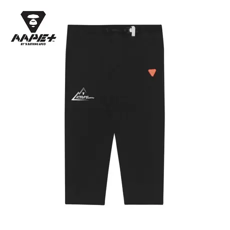AAPE+运动男装秋款撞色徽章字母印花可拆卸裤管潮流长裤6765XXG商品大图