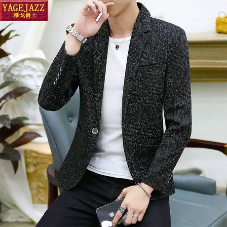 男士小西装青年休闲西服男韩版上衣修身春秋外套免烫面料单西外套商品大图