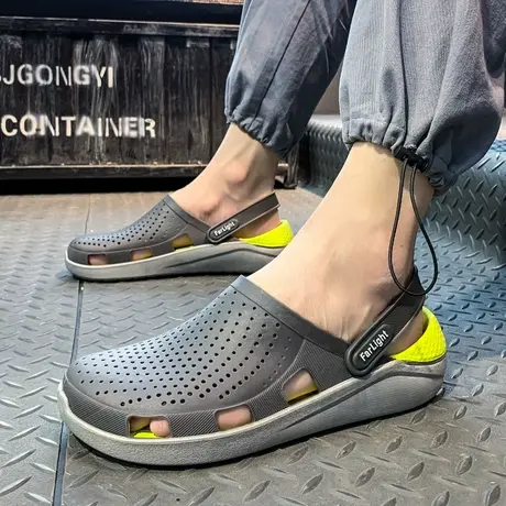 雨鞋男士时尚户外溯溪涉水鞋钓鱼胶鞋厨房水鞋男款胶鞋防滑防水鞋商品大图