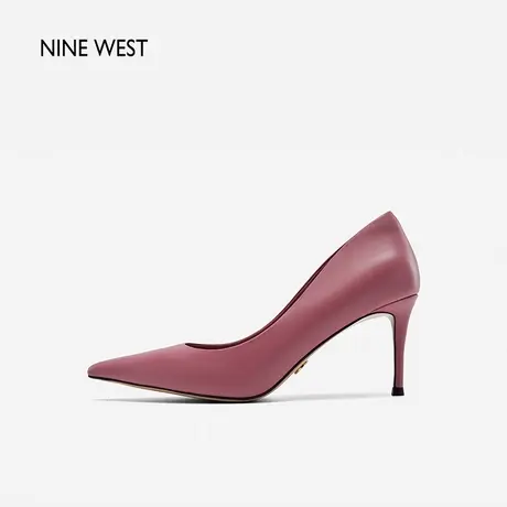 Nine West/玖熙摩登高跟鞋女婚鞋细跟春季新款尖头单鞋红色年会鞋图片