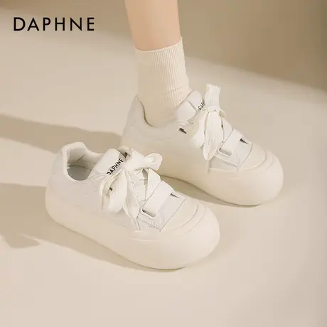 达芙妮厚底小白鞋女款2025新款女鞋子女款大头鞋百搭帆布鞋板鞋女商品大图