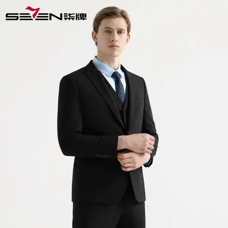 柒牌男装清仓西服秋冬商务休闲中青年套西宴会婚礼西装三件套图片