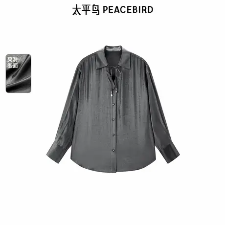 太平鸟系带衬衫图片