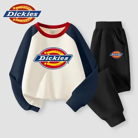Dickies童装男童套装春秋款女孩秋季撞色两件套儿童美式运动卫衣A商品大图