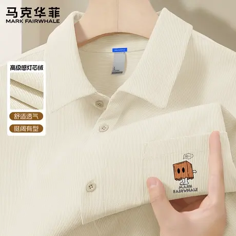 马克华菲长袖衬衫男士秋季2025新款港风潮牌外套男款灯芯绒上衣X图片