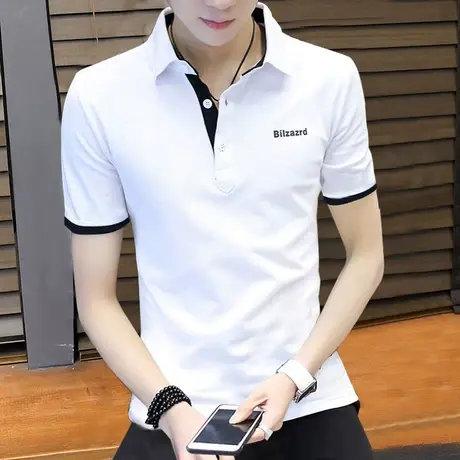 男长袖t恤韩版潮流2025夏季棉感男士Polo衫百搭丅恤短袖衣服体桖图片