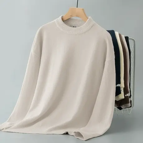 男士毛衣秋冬款美式复古针织衫潮流宽松外穿慵懒风软糯毛线衣毛衫图片