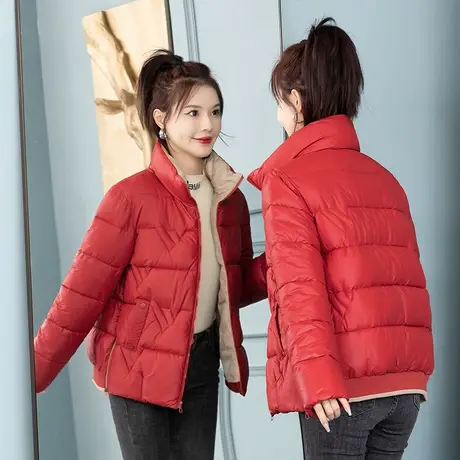 小个子羽绒棉服女冬季加厚2023年新款宽松棉袄oversize棉衣短外套图片