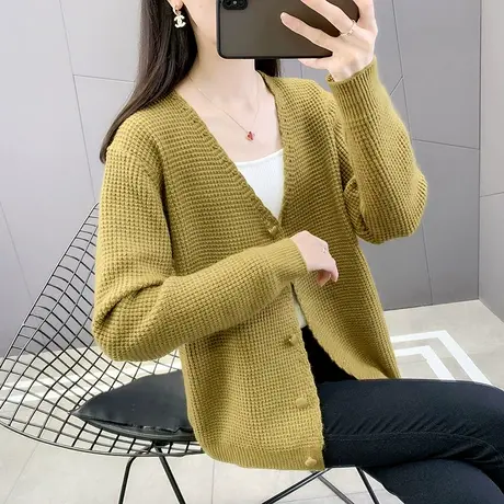 毛衣外套针织开衫别致独特上衣小个子高级感春装女2023年新款女装商品大图