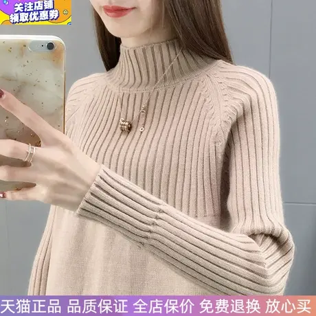 2025秋冬新款女装时尚内搭毛衣女半高领加厚针织衫洋气上衣打底衫商品大图
