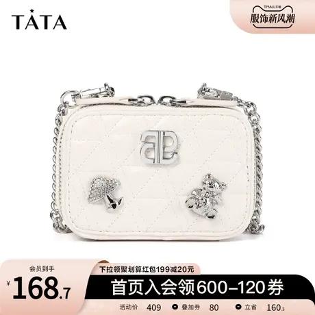 新年礼物Tata他她单肩斜挎包女通勤时尚迷你小方包2022夏X2917BX2商品大图