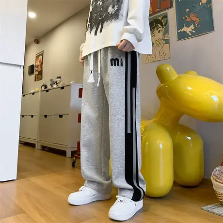 春秋款休闲长裤子12男孩13初中生学生青少年15岁大童直筒运动卫裤商品大图