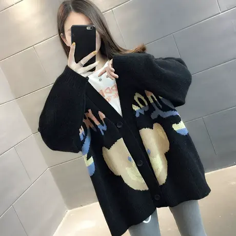 毛衣2023年新款女装秋冬季秋款秋装女士针织开衫宽松百搭外穿爆款图片