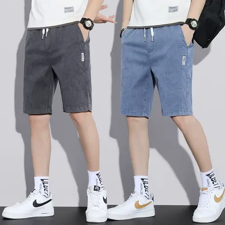 夏季薄款工装休闲短裤男士宽松外穿潮流中裤子男裤2023新款大裤衩商品大图