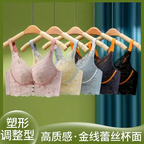 浪莎内衣女小胸聚拢无钢圈文胸上托矫正调整型收副乳防下垂胸罩商品大图