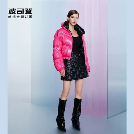 波司登奥莱多巴胺羽绒服女漆皮光感面料蓬松高腰超短款外套潮商品大图