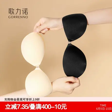 歌力诺胸贴女聚拢黑色抹胸薄款夏天无肩带大胸显小内衣超薄款乳贴商品大图