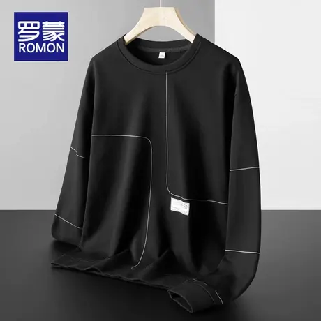 罗蒙男士卫衣2025春秋季新款潮流百搭套头圆领长袖衣服男休闲上衣图片