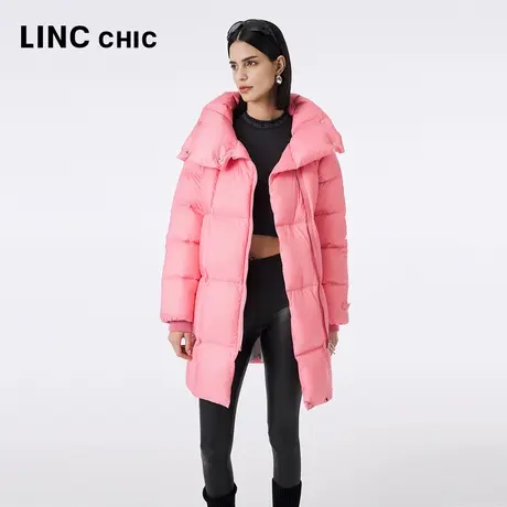 LINC金羽杰羽绒服女短款2023秋冬新品功能性防雨雪面包服1201Y图片
