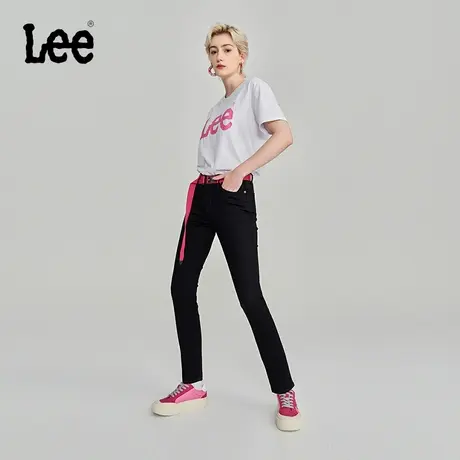 Lee商场同款23秋冬新品433修身高弹黑色女牛仔裤LWB100433100-048图片