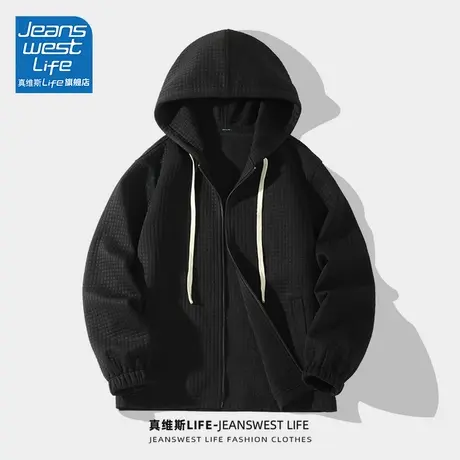 真维斯LIFE连帽卫衣女春秋款休闲开衫外套2023新款春装女款上衣M商品大图