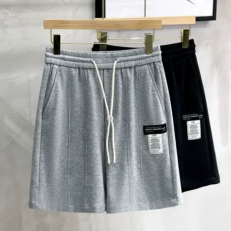 休闲短裤男生夏季宽松弹力五分中裤美式卫裤直筒运动裤子男篮球裤商品大图