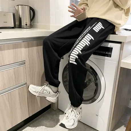 高街卫裤男秋季新款宽松休闲束脚裤ins港风秋冬运动裤子潮流长裤商品大图