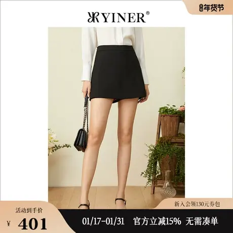 YINER音儿女装2022夏季时尚弹力收腰短裤休闲裤图片