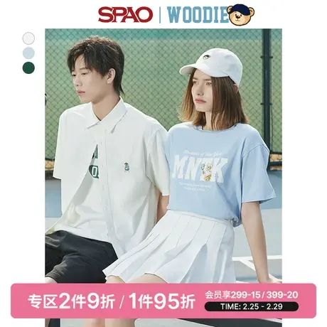 【小熊Woodie】SPAO女士春季新款印花宽松T恤衫SPRPD24P63图片