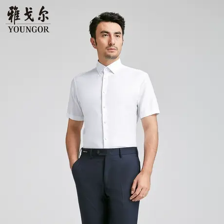 【商场同款】雅戈尔男士短袖衬衫夏季新款官方商务休闲短袖衬衫男商品大图