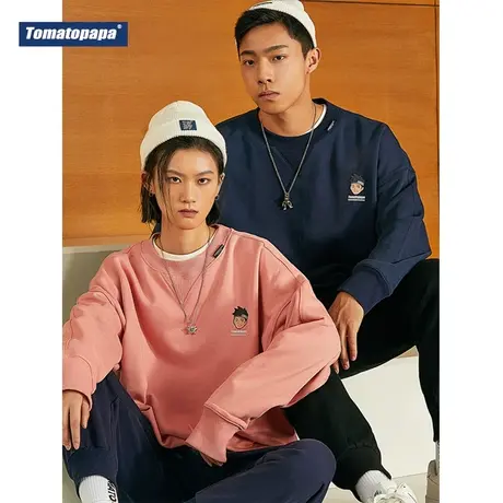 【男女同款】TOMATOPAPA秋冬原创街头卫衣运动男孩套头情侣卫衣潮商品大图