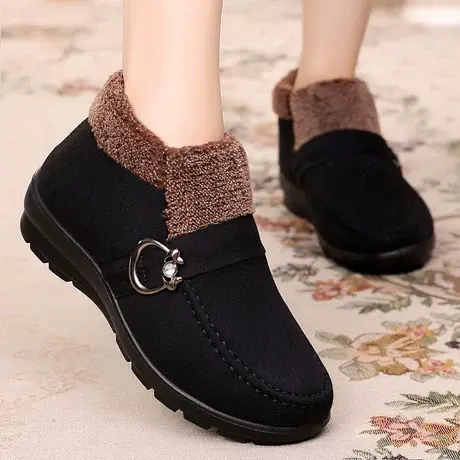 老北京棉鞋女冬老年奶奶加绒加厚鞋2023冬季新款爆款女鞋妈妈布鞋商品大图