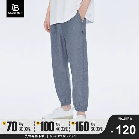 Llibetter男士九分裤夏季休闲长裤美式纯棉束脚裤帅气百搭裤子潮商品大图
