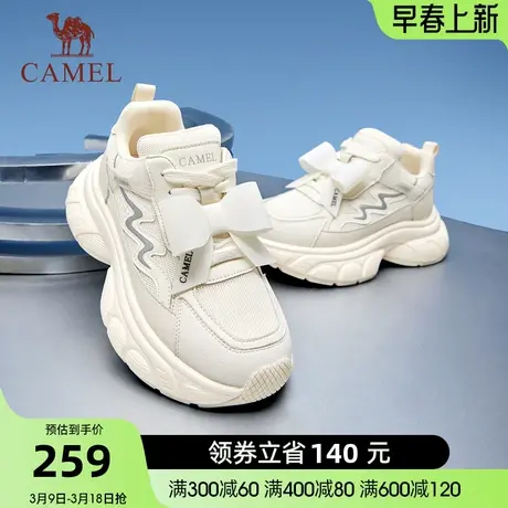 骆驼女鞋2024春季新款潮流百搭舒适运动鞋厚底增高休闲老爹鞋女商品大图
