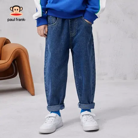 大嘴猴童装儿童牛仔裤男童2023秋季新品中大童宽松经典直筒长裤潮商品大图