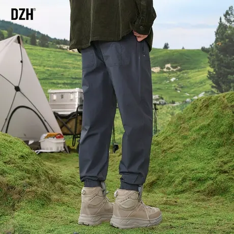 男生藏青色裤子男潮牌宽松2023新款束脚裤百搭休闲裤春夏款哈伦裤商品大图