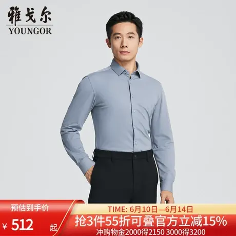 【商场同款】雅戈尔男士长袖衬衫春秋新款官方商务休闲长袖衬衫男商品大图