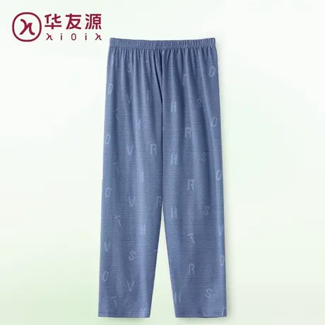 华友源中老年人纯棉睡裤男士加大码睡裤家居裤休闲裤老人凉快裤子商品大图