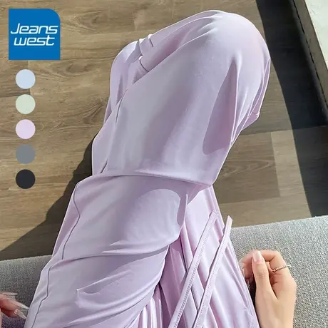 KV真维斯冰丝凉感裤子女2025新款夏季薄款垂感显瘦防晒休闲阔腿裤商品大图