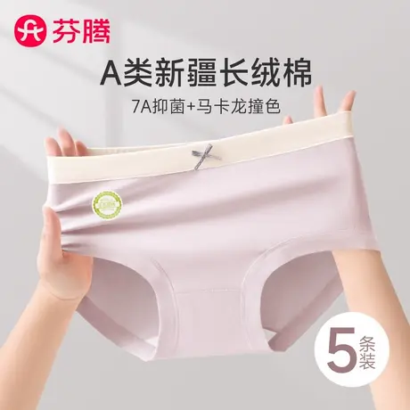 芬腾女士内裤纯棉抑菌全棉裆2025新款无痕7A类中腰少女生三角短裤商品大图