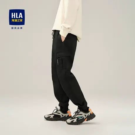 【工装】HLA/海澜之家SPRINTING SMILE休闲长裤秋冬季卫裤子男生商品大图