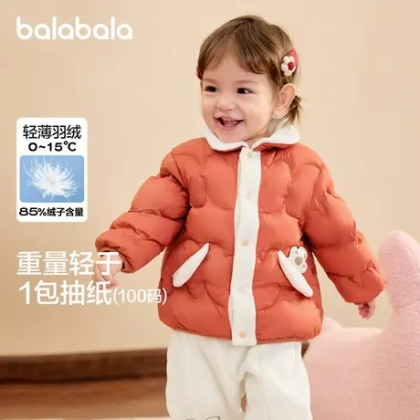 巴拉巴拉童装儿童羽绒服男童女童外套婴儿宝宝冬装轻薄立领萌趣潮图片