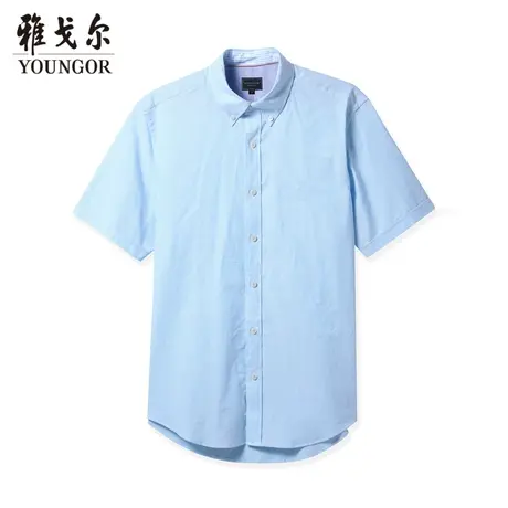 雅戈尔奥莱 商场同款男士短袖衬衫新款官方正品商务休闲短袖衬衫商品大图