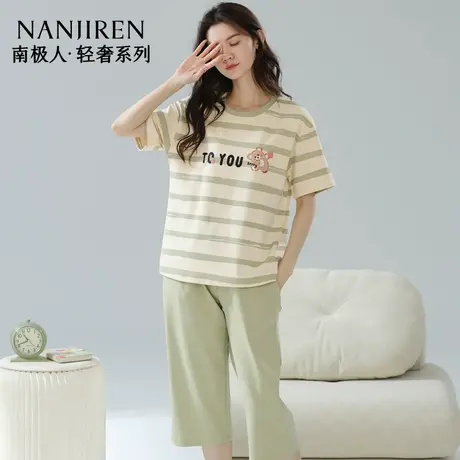 睡衣女款夏季纯棉短袖薄款2025新款甜美卡通可外穿家居服图片
