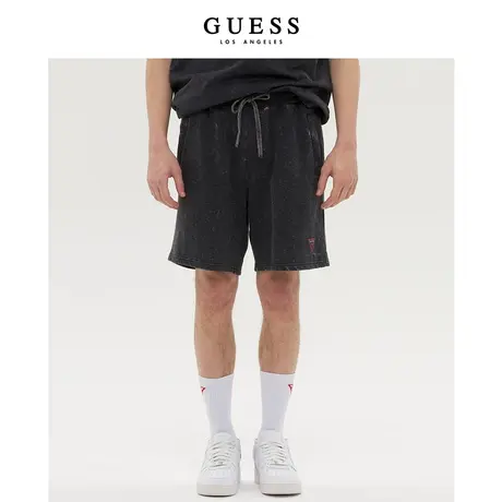 【38上新季】GUESS 新款男士雪花洗复古宽松亲肤潮流短裤商品大图