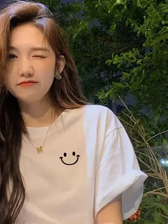 仿棉黑白色短袖t恤女夏2022年新款宽松韩版大码多色网红ins超火潮商品大图