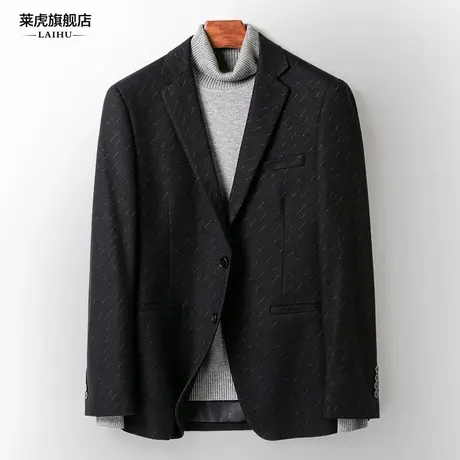 羊毛呢子西装外套男士单件上衣韩版修身时尚潮流休闲小西服秋冬季商品大图