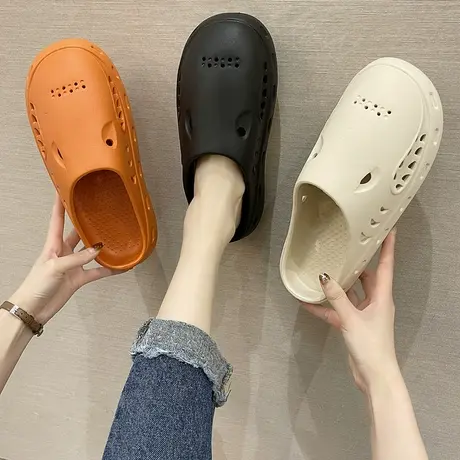 2024年新款鲨鱼拖鞋女士外穿夏季抖音时尚潮牌厚底情侣防滑凉拖鞋商品大图