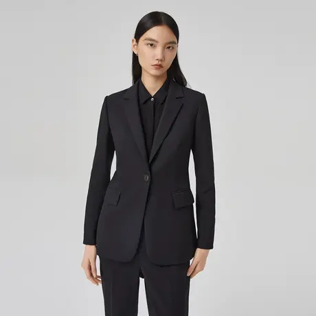 LANCY/朗姿春季新款西装外套女高级感通勤女收腰西服上衣女图片
