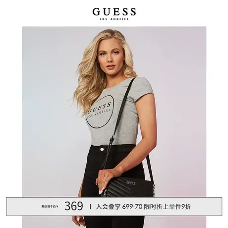 【38上新季】GUESS 女士金属字母质感纹理斜挎单肩包商品大图